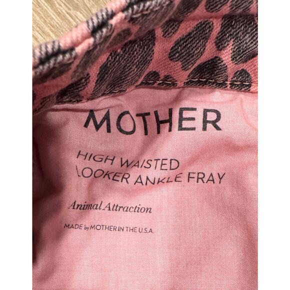 MOTHER Denim High Waisted Looker Ankle Fray Animal Attraction Size 29 - Picture 7 of 7